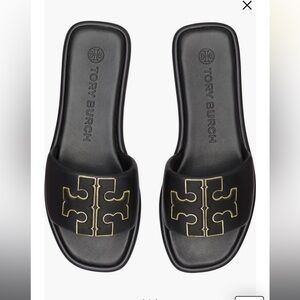 Liked new Tory Burch Double-T Leather Sport Slide Sandal
